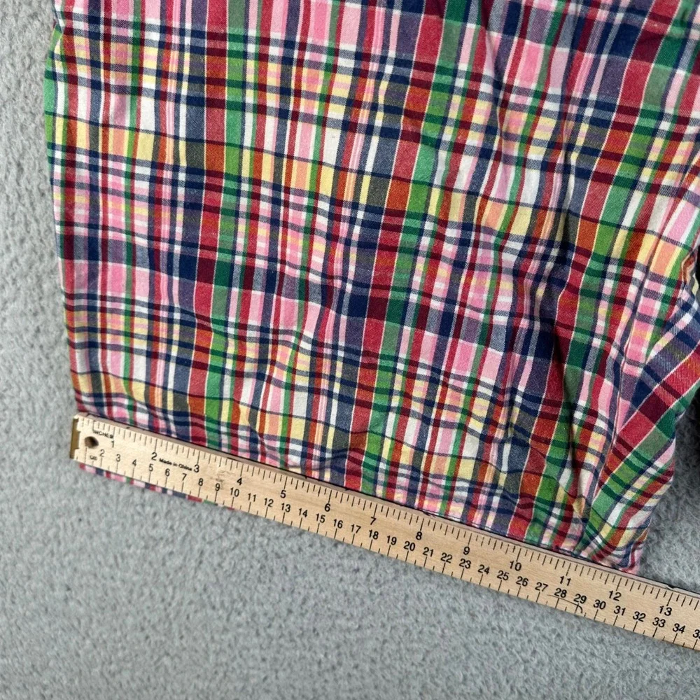 Polo Ralph Lauren Mens 38 Multicolor Madras Plaid Cotton Shorts Classic Fit Golf